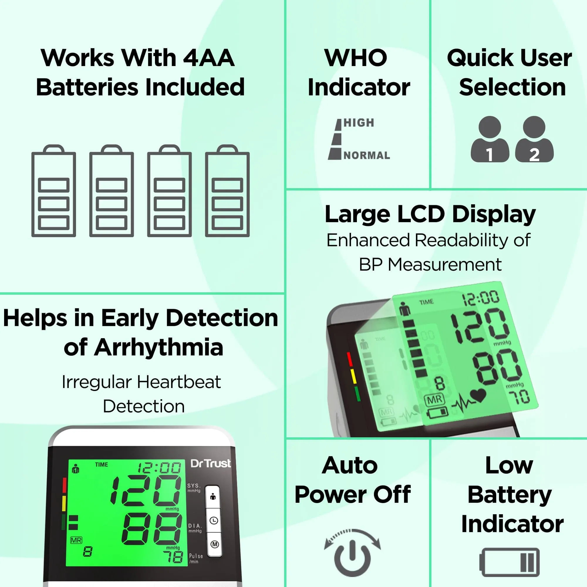 Dr Trust USA Goldline BP Monitor Blood Pressure Machine for BP Testing 103