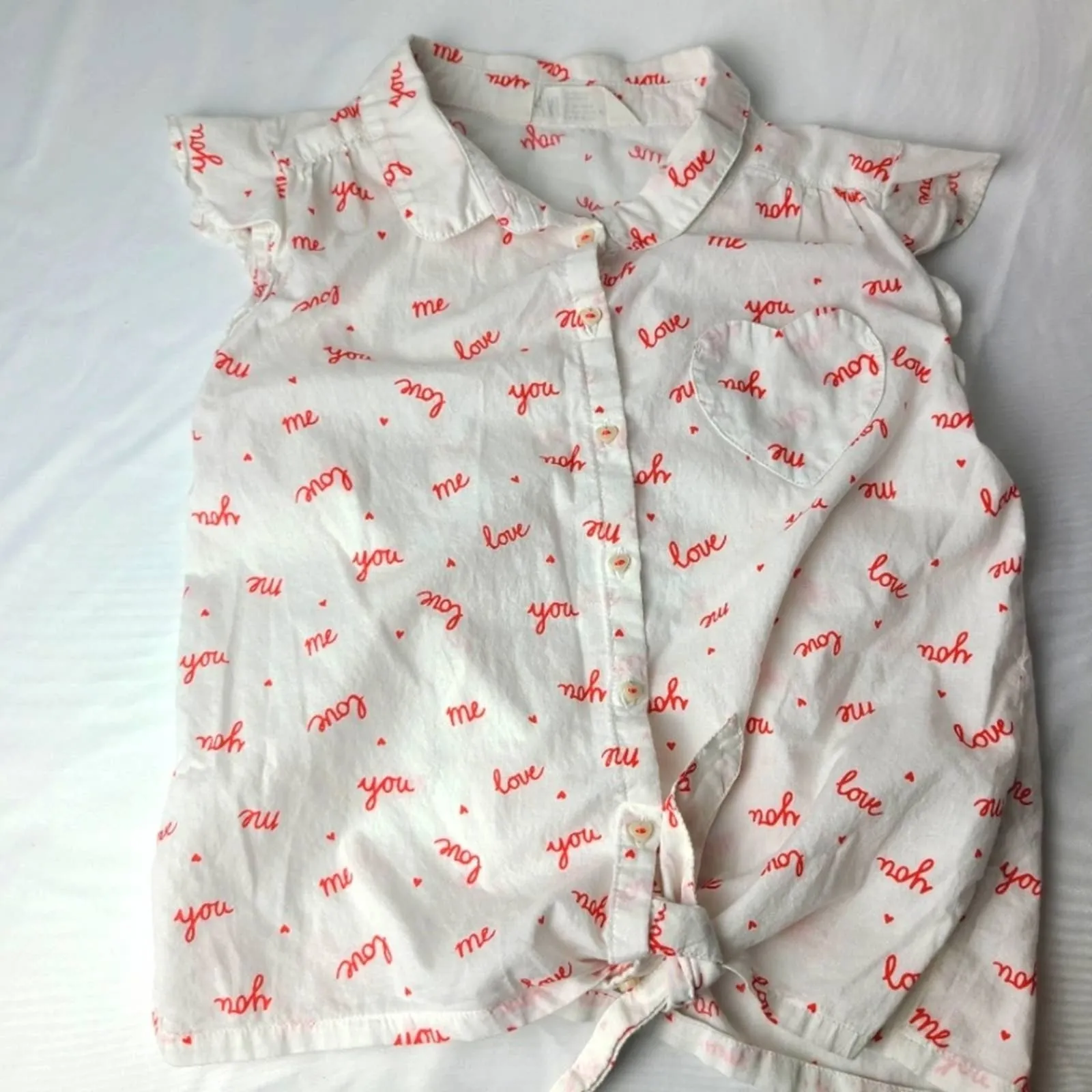 H & M Girls Summer Love Top - 8