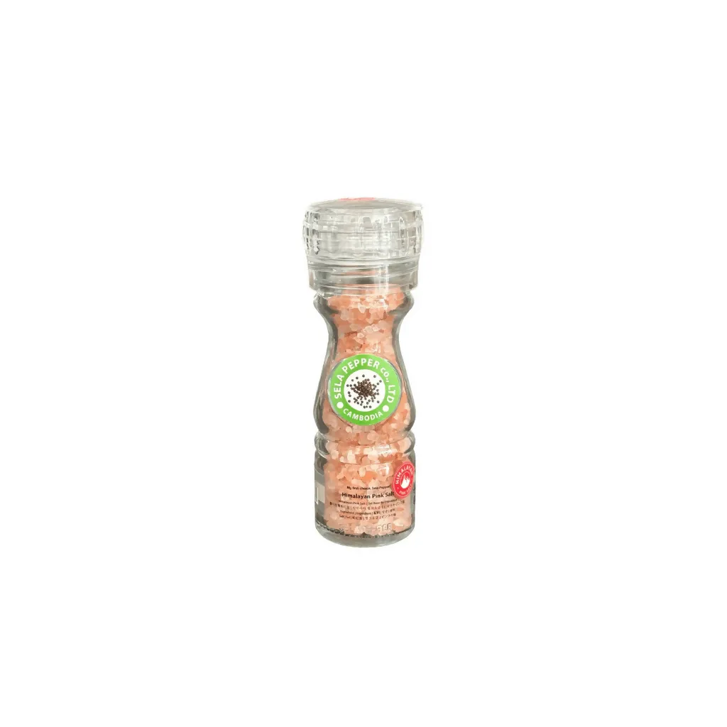 Himilaya Pink Salt in Glass Bottle with Adjustable Grinder 80g