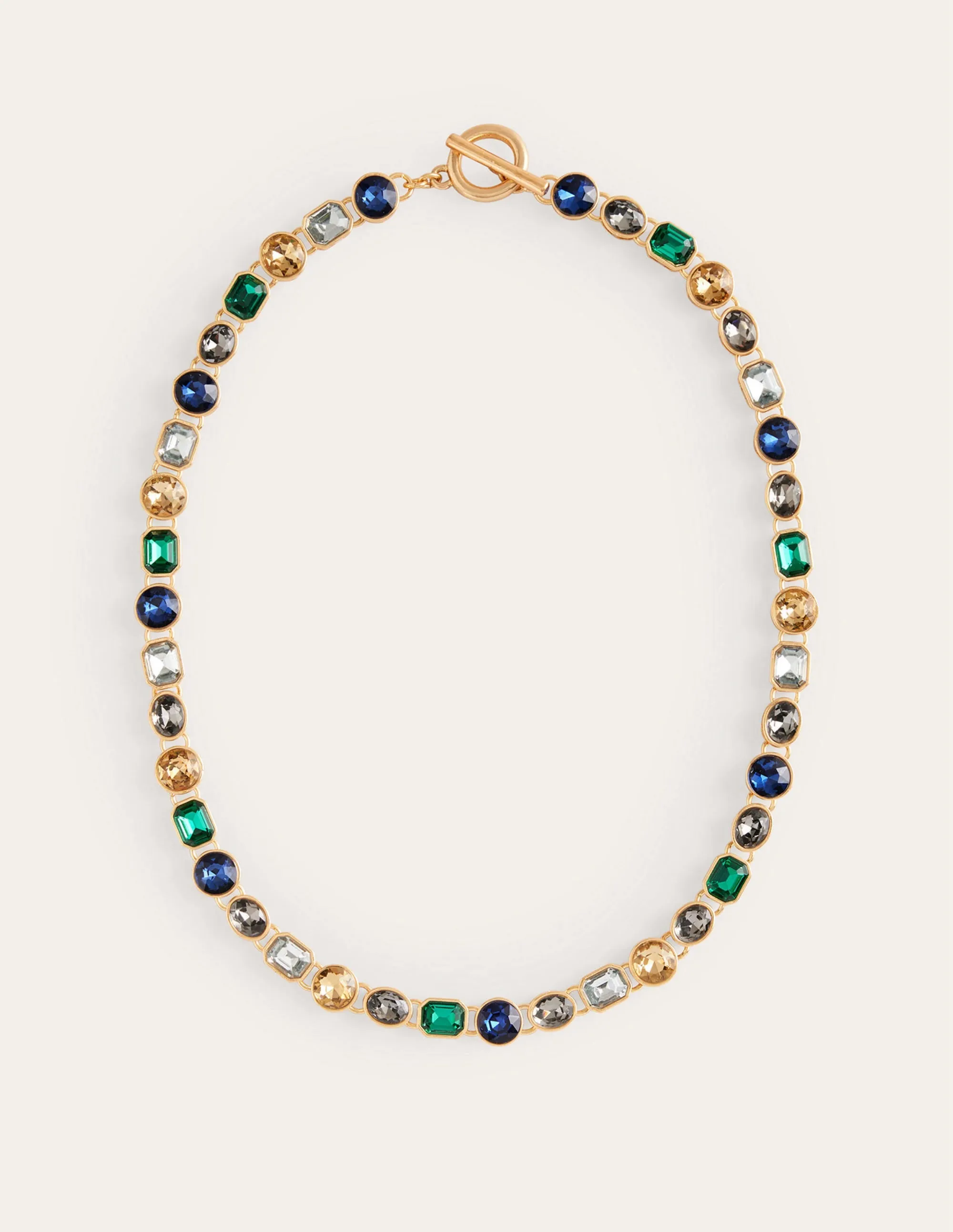 Jewelled Necklace-Blue Multi