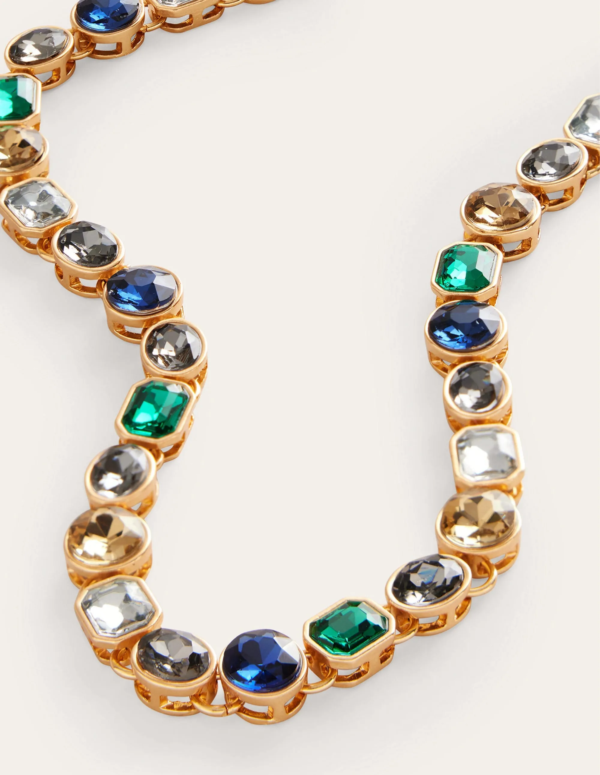 Jewelled Necklace-Blue Multi