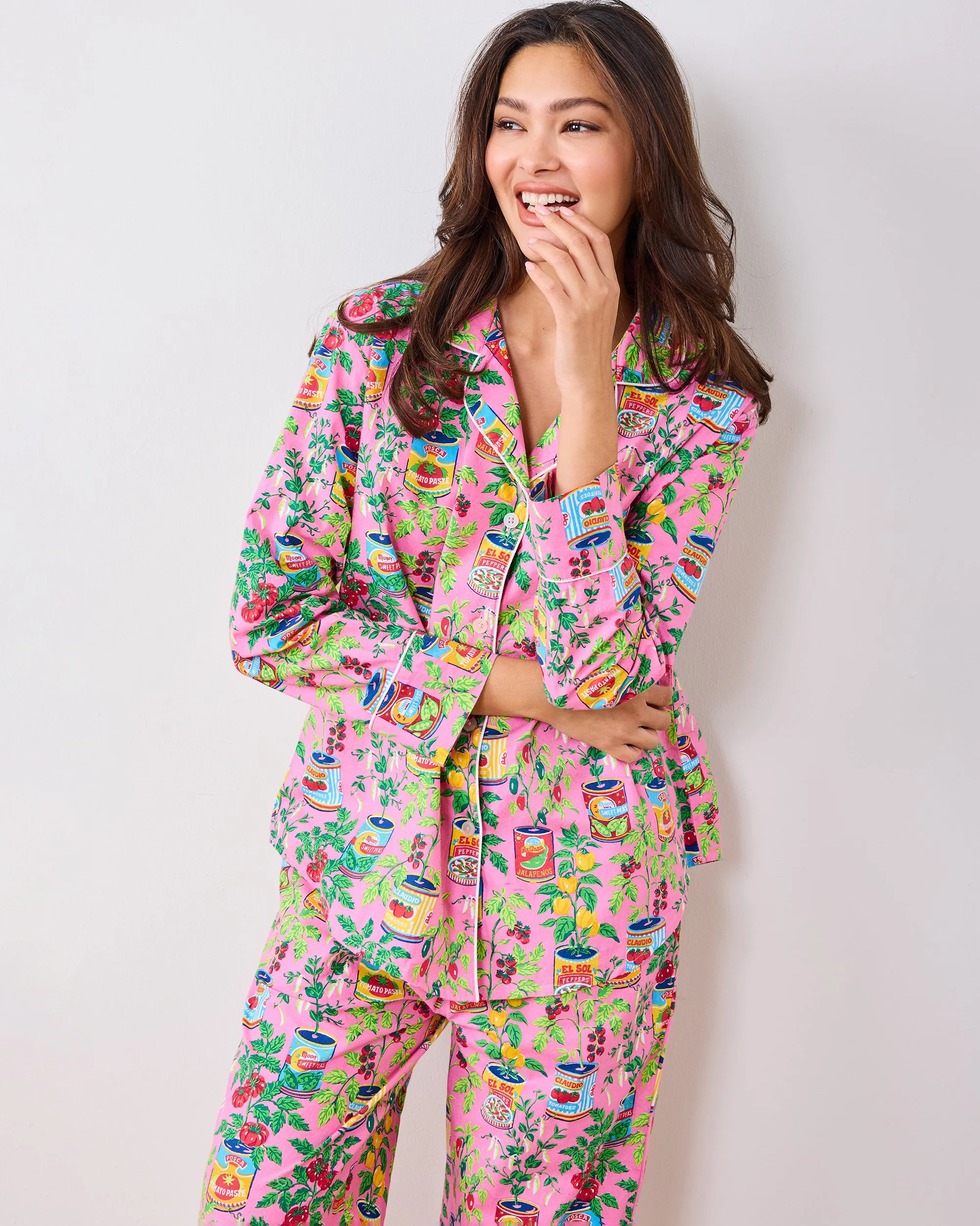 Kitchen Garden - Petite Long PJ Set - Rose