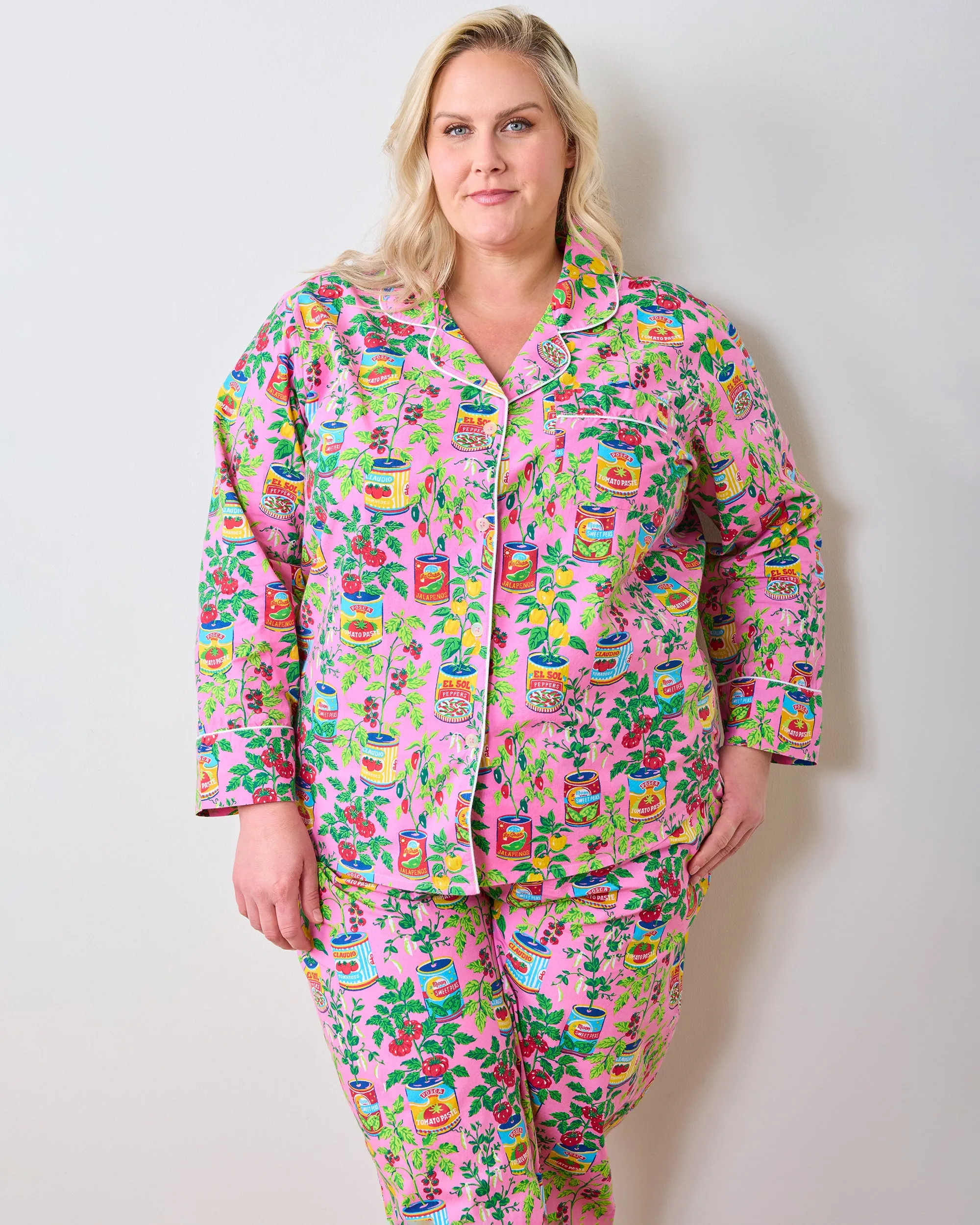 Kitchen Garden - Petite Long PJ Set - Rose