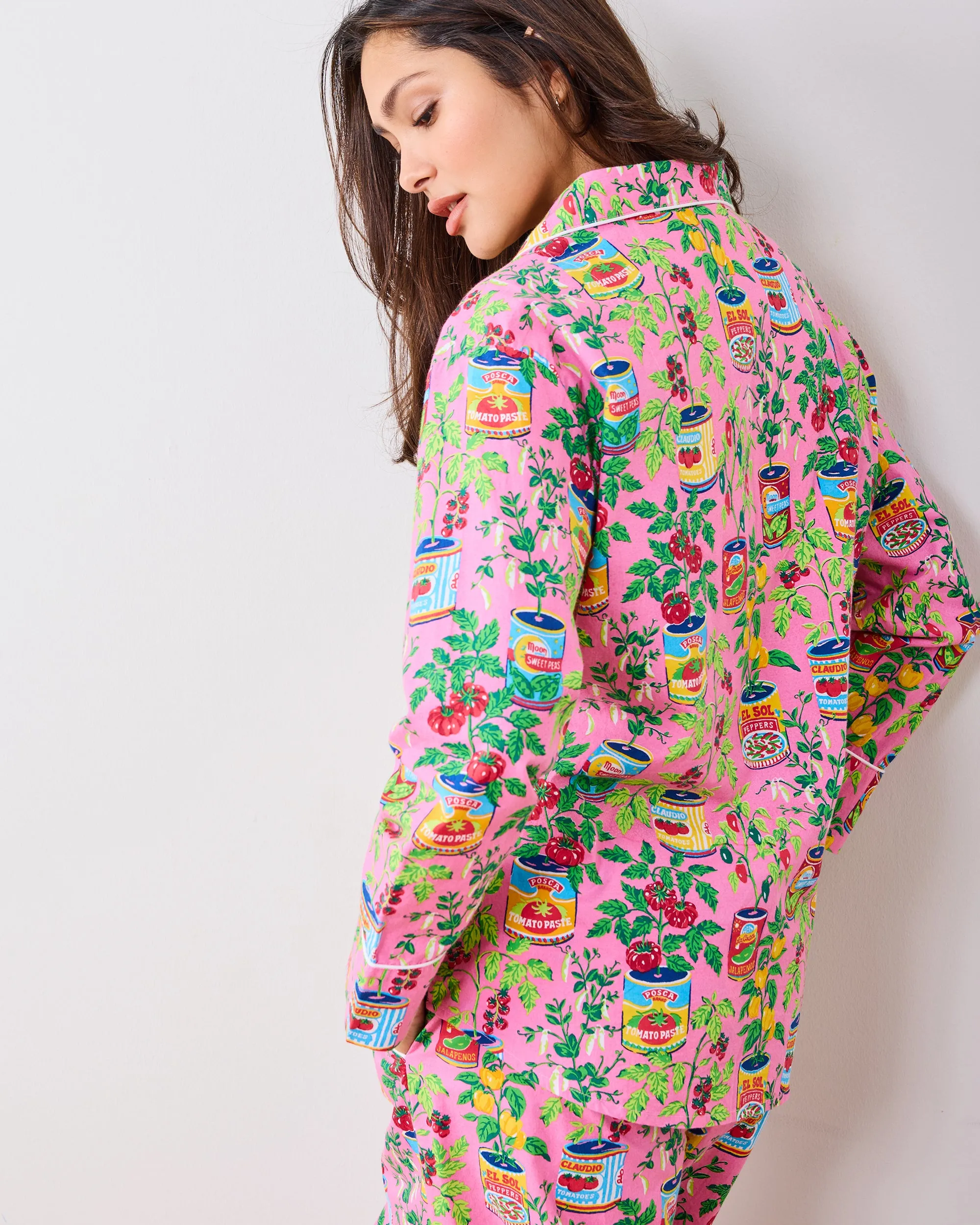 Kitchen Garden - Petite Long PJ Set - Rose