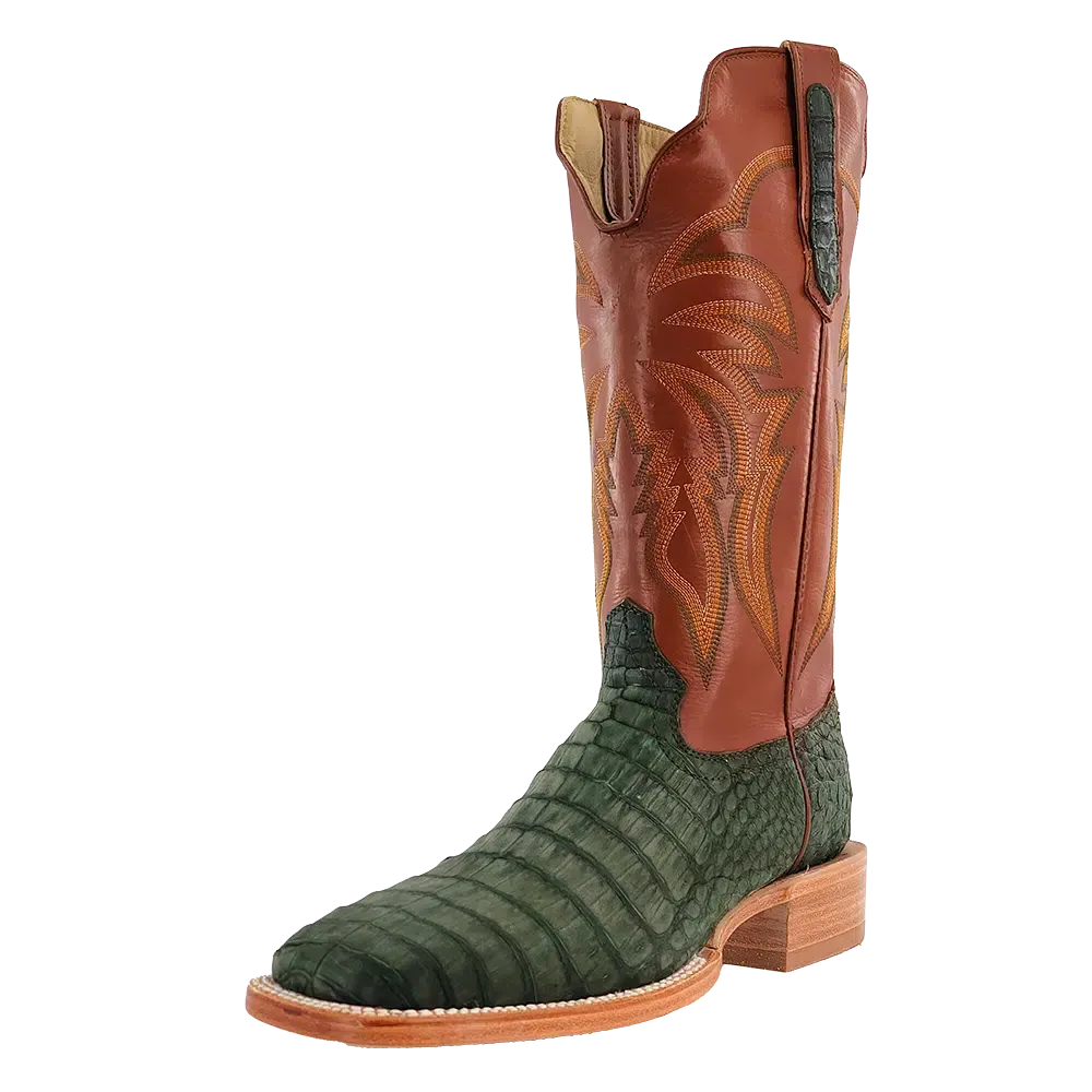 R. WATSON MEN'S NUBUCK OLIVE GREEN CAIMAN