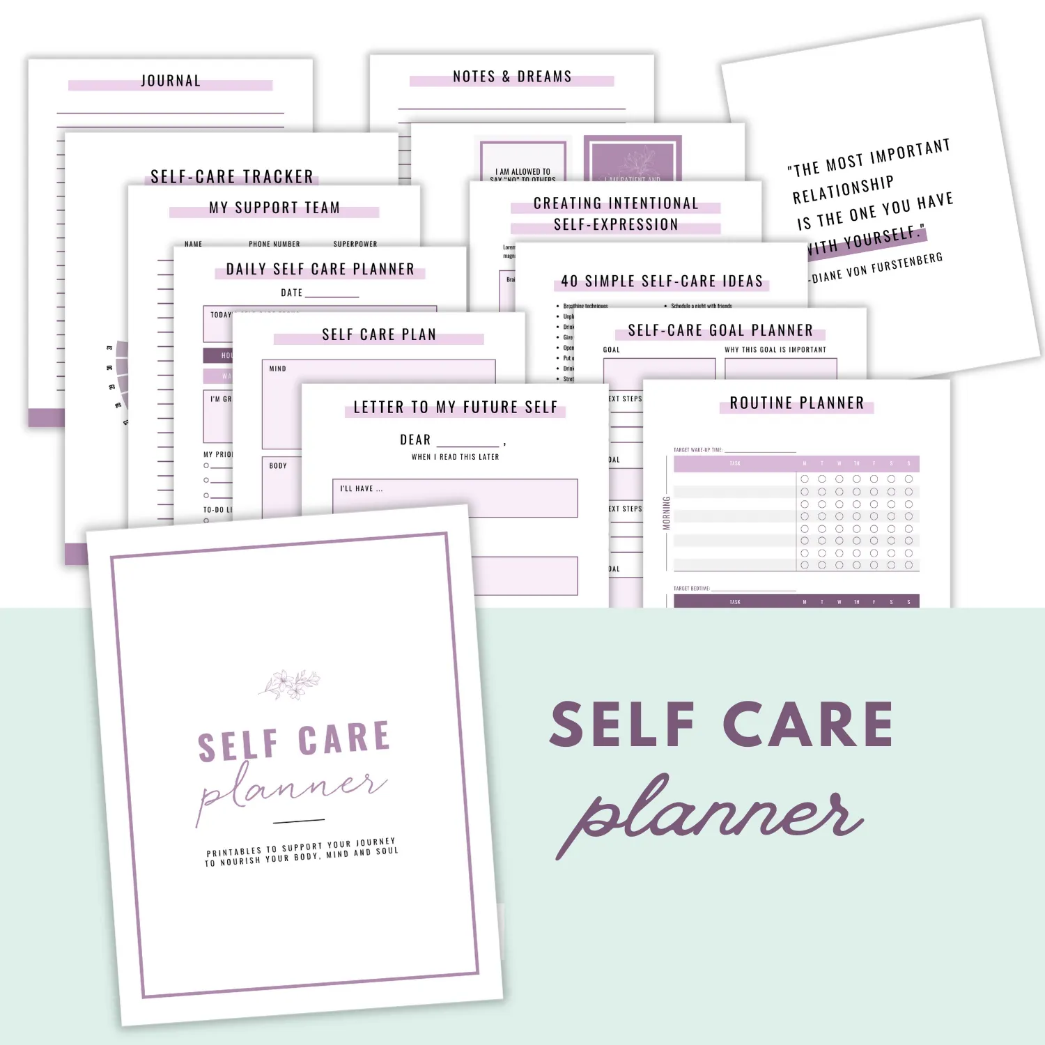 Self Care Planner