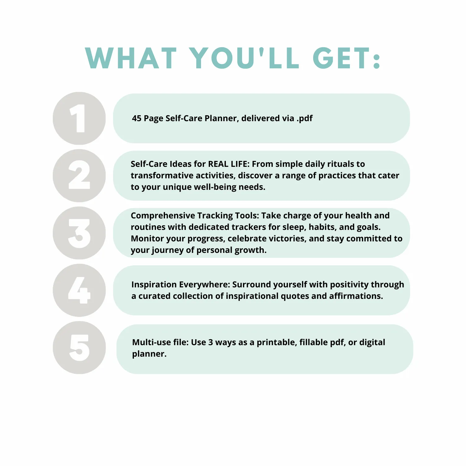 Self Care Planner