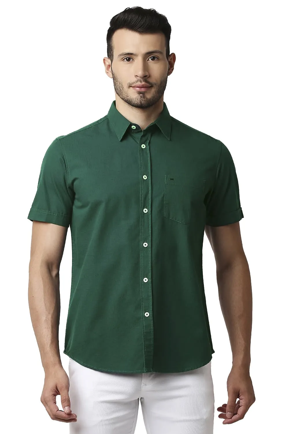 Slim Fit Dobby Halfsleeves Shirt