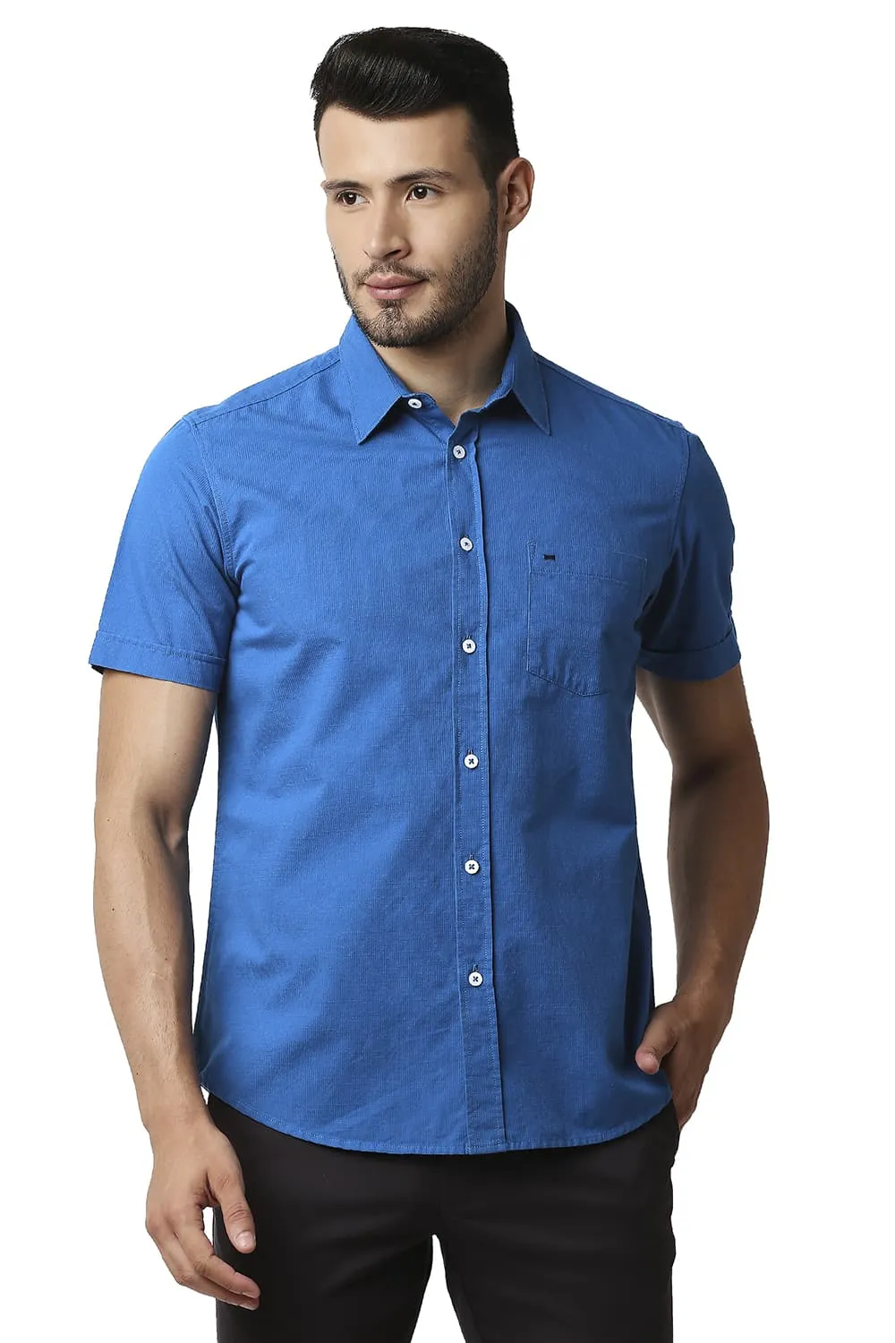 Slim Fit Dobby Halfsleeves Shirt