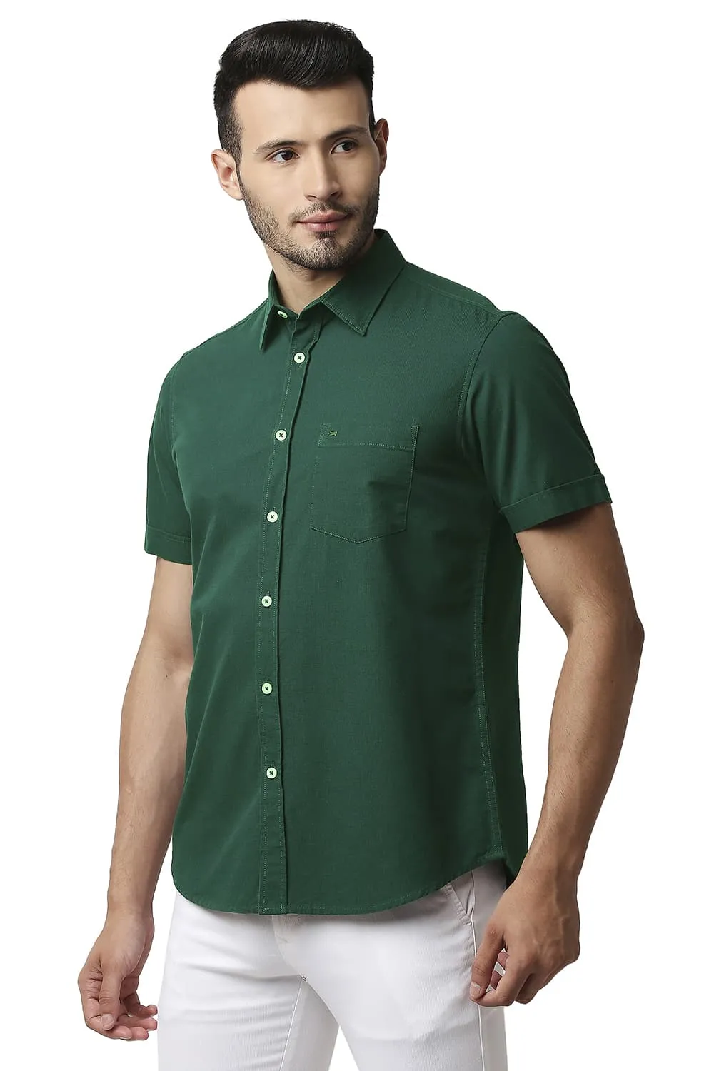 Slim Fit Dobby Halfsleeves Shirt