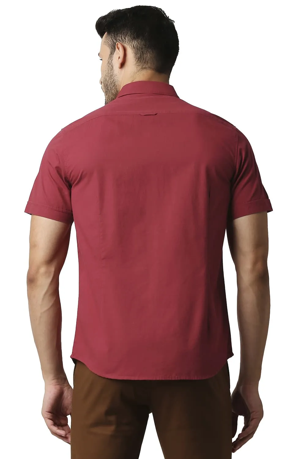 Slim Fit Dobby Halfsleeves Shirt
