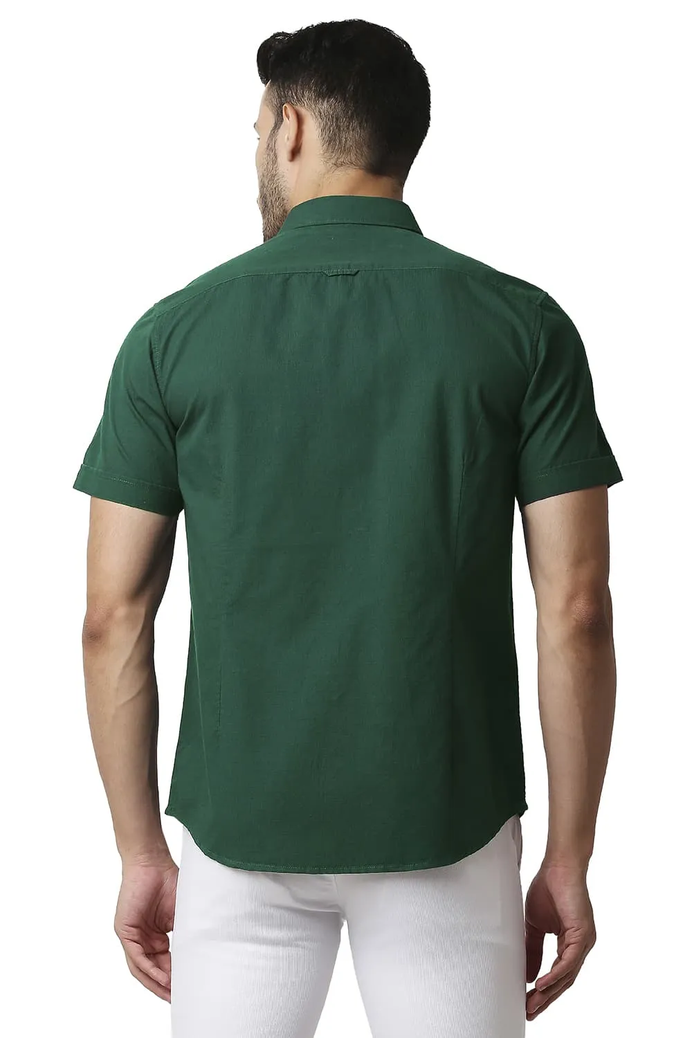 Slim Fit Dobby Halfsleeves Shirt