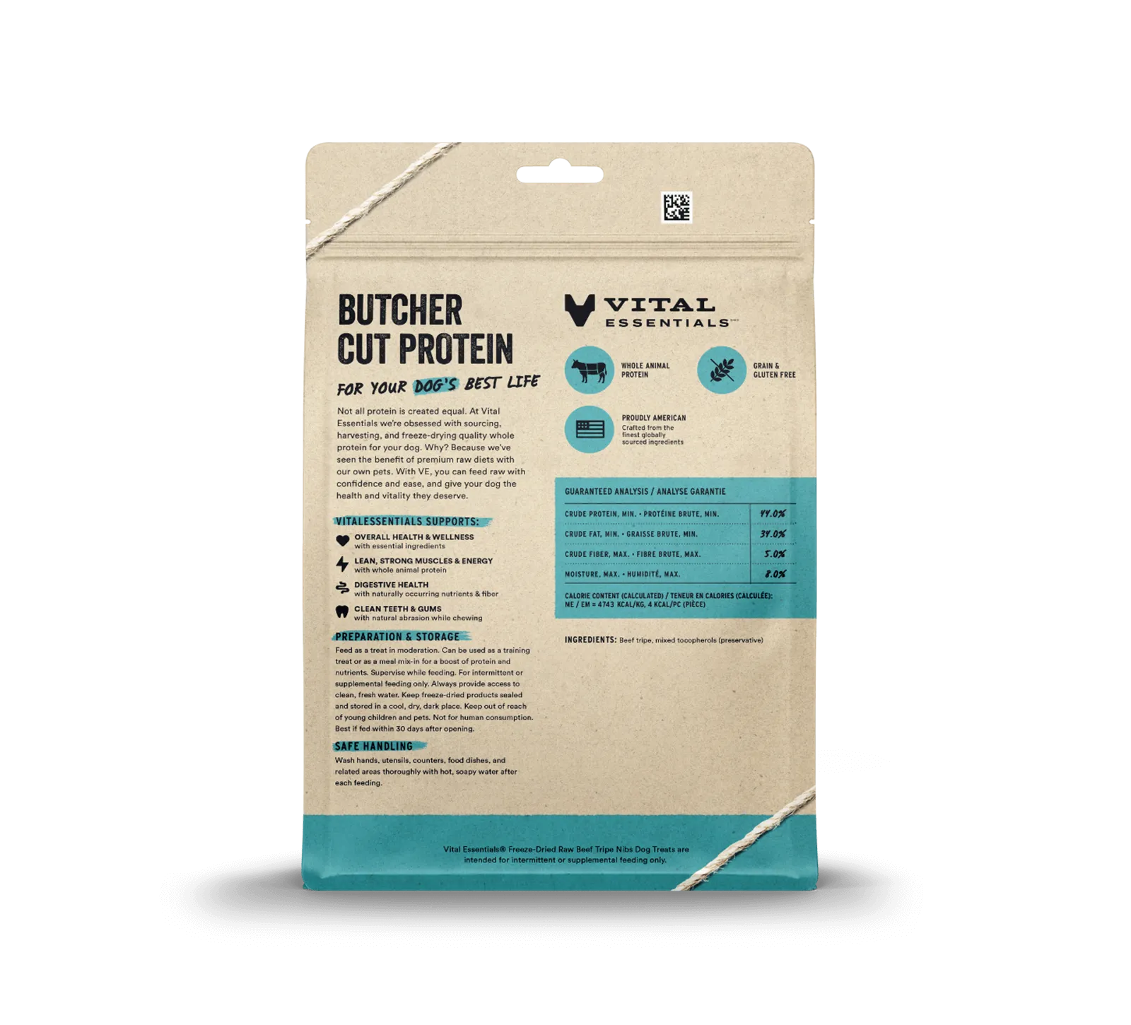 Vital Essentials Freeze-Dried Beef Tripe Nibs Dog Treats