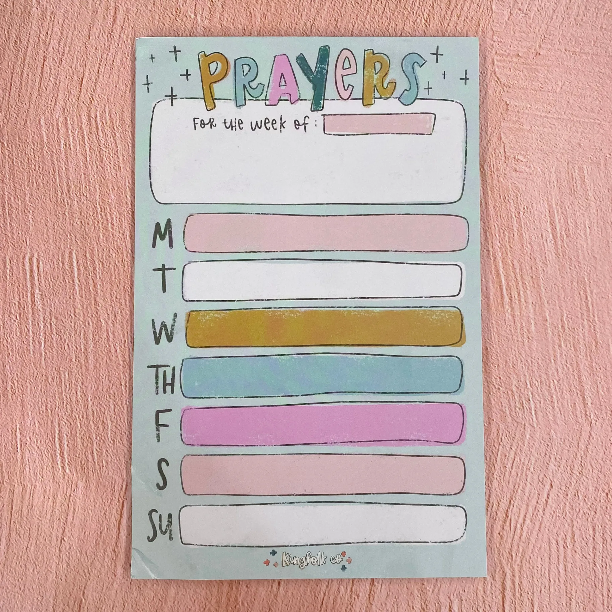 Weekly Prayers Large Notepad